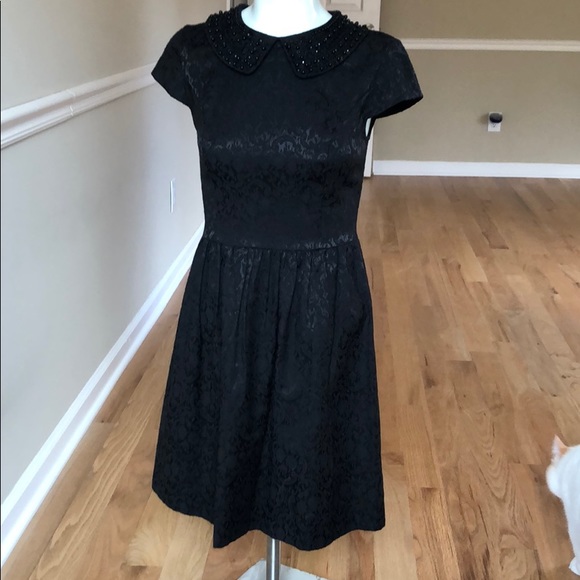 Kensie Dresses & Skirts - kensie black dress with beaded collar